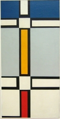 Diagonal Passage #2, 1946-47, oil on canvas, 48 x 24 in.