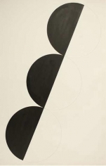 Untitled, 1968, paint and graphite on textured paper, 40 1/4 x 24 3/4 in.