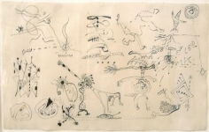 Untitled, c. 1942, pencil on paper, 11 3/4 x 18 3/4 in.  CR 649