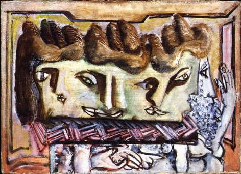 Heads, 1941-42, oil on canvas, 20 x 28 in.