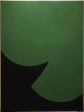 Leon Polk Smith, Correspondence Green-Green, 1966, acrylic on canvas, 68 x 50 1/4 in.