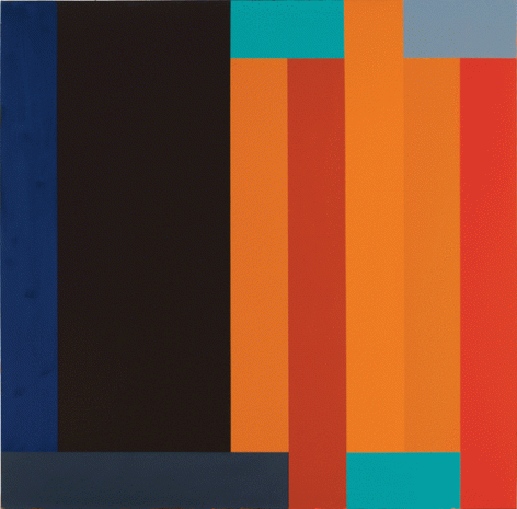 Shooting for 19, 1981, acrylic on canvas, 66 x 67 in.