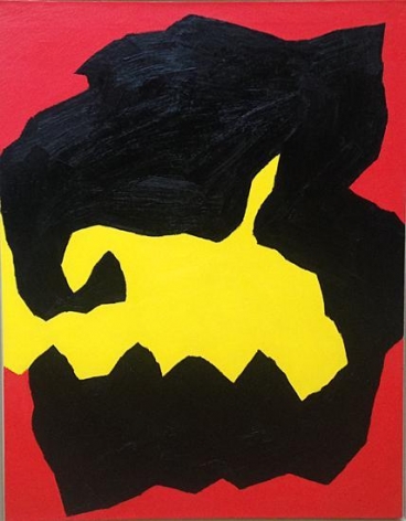 Black/Yellow/Red, 1963, oil on canvas, 54 x 42 in.