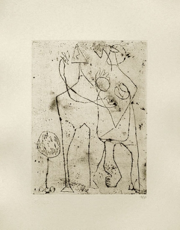 Untitled, CR1075 (P15), c. 1944, printed in 1967, engraving and drypoint on white Italia paper, ed. 13/50