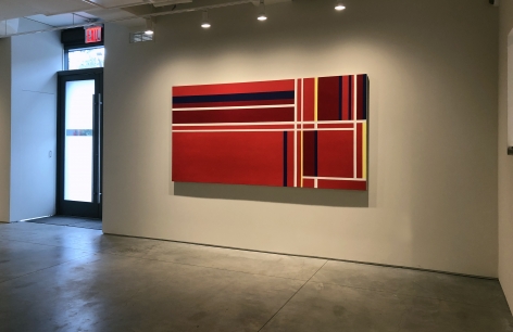 Abstraction in Three Reds, 1980, Acrylic on canvas, 48 x 96 in.
