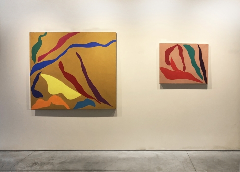 (From left)&nbsp;Untitled, 1970s, oil on canvas, 49 &frac34; x 53 3/4 in.,&nbsp;