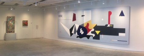 From Right to Left:, ILYA BOLOTOWSKY (1907-1981) Mural for Williamsburg Housing Project, full-scale reconstruction, 1980, Liquitex on canvas, 6&rsquo;10&rdquo; x 17&rsquo;