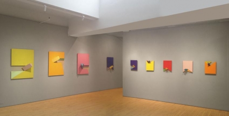 Installation view: Charles Hinman, "Space Windows" from 2008, Washburn Gallery, April 16 - June 26, 2015