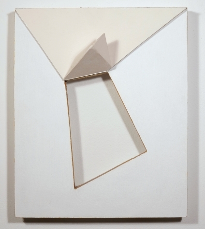 Charles Hinman, "Suffolk," 2005, acrylic on non-woven acrylic fiber on wood with plexiglass, 17 x 14 x 10 in.