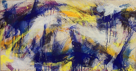 Norman Bluhm, &quot;Northern Light,&quot; 1959, oil on canvas, 20 x 37 3/4 in.