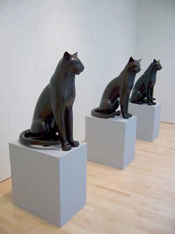 Big Sitting Cat 3, 2006, bronze, ed. 1/9, 31 x 22 x 14 in. Big Sitting Cat 2, 2006, bronze, ed. 1/9, 31 x 21 x 15 in. Big Sitting Cat 1, 2005, bronze, ed. 1/9 31 x 23 x 16 in. by Gwynn Murrill