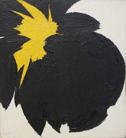 Black/Yellow, 1958, oil on canvas, 19 x 17 in.