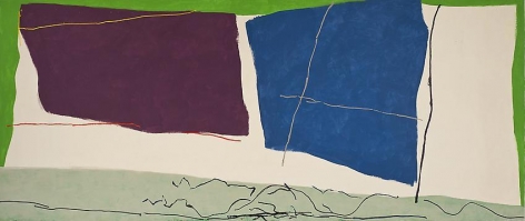 Untitled II, 1980, acrylic and oil on canvas, 92 x 216 in.
