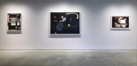 From RIght to Left:, Black Light, 1950, Oil on canvas, 22 x 34 in.
