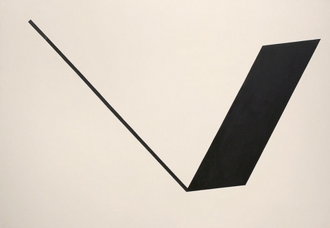 Big Space - Black Line, 1990, acrylic on canvas, 56 x 80 in.