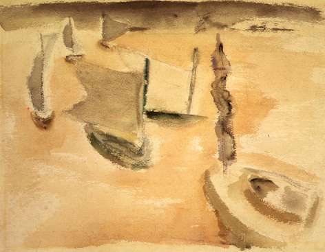 Untitled (Water Scene), c.1934, watercolor on paper, 15 x 19 in.