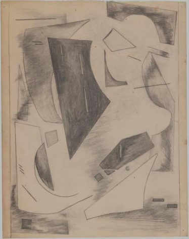 Alice Trumbull Mason, Drawing for "Colorstructive Abstraction," c. 1944, graphite on paper, 11 x 14 in.