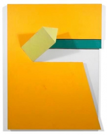 Stanton, 2008, acrylic on non-woven acrylic fiber on wood with plexiglass, 40 x 30 x 10 in. by Charles Hinman