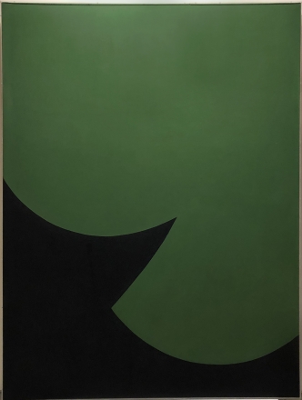 Leon Polk Smith, "Correspondence Green-Green," 1966, acrylic on canvas, 68 1/4 x 50 1/4 in